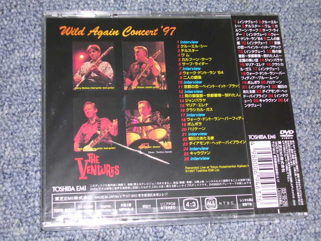 Photo: THE VENTURES - WILD AGAIN CONCERT '97 ( CD SIZE Version )  / 2003 JAPAN ONLY Brand New Sealed DVD   