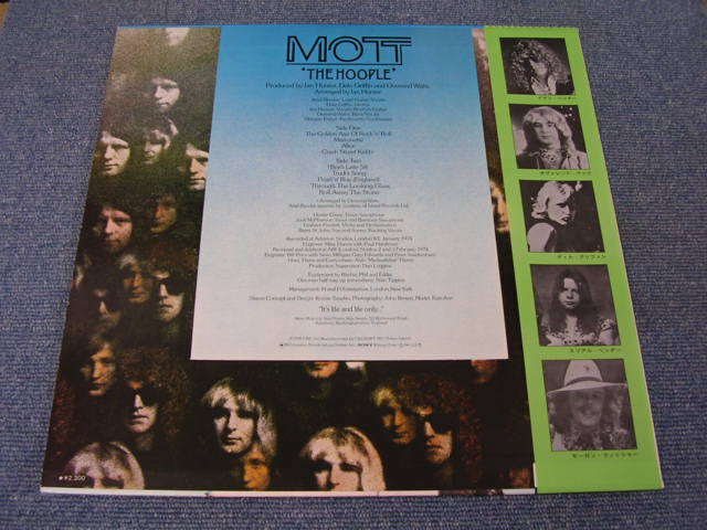 Photo: MOTT THE HOOPLE - THE HOOPLE  /  1974 JAPAN LP+OBI ( GREEN OBI )