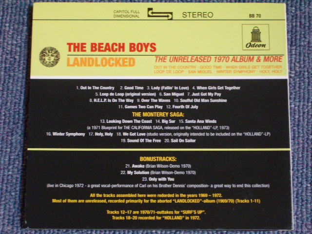Photo: THE BEACH BOYS - LANDLOCKED  /  COLLECTOR'S CD 
