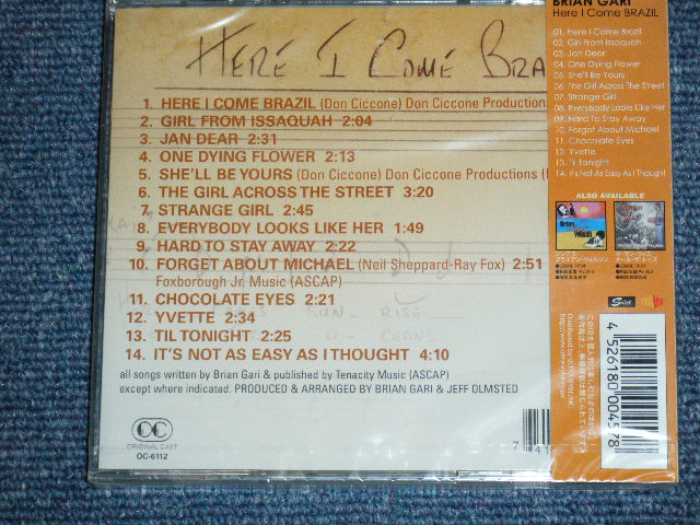 Photo: BRIAN GARI - HERE I COME BRAZIL / 200?  IMPORT Press & JAPAN Obi & Linner Brand New Sealed CD  Out-Of-Print 