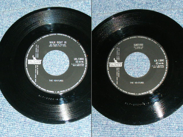 Photo: THE VENTURES  - WALK RIGHT IN  ( Large  370 Yen Mark :Ex++/MINT- ) / 1965 JAPAN REISSUE BLACK WAX VINYL  Used 7" Single 