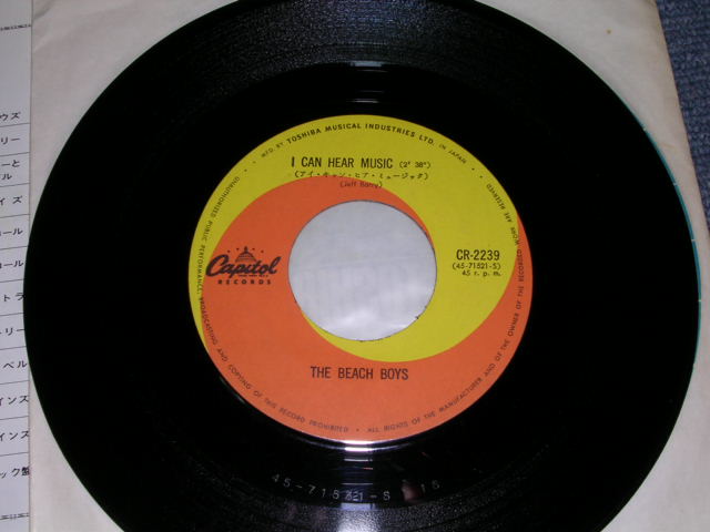 Photo: THE BEACH BOYS - I CAN HEAR MUSIC / 1960s JAPAN ORIGINAL used 7"Single