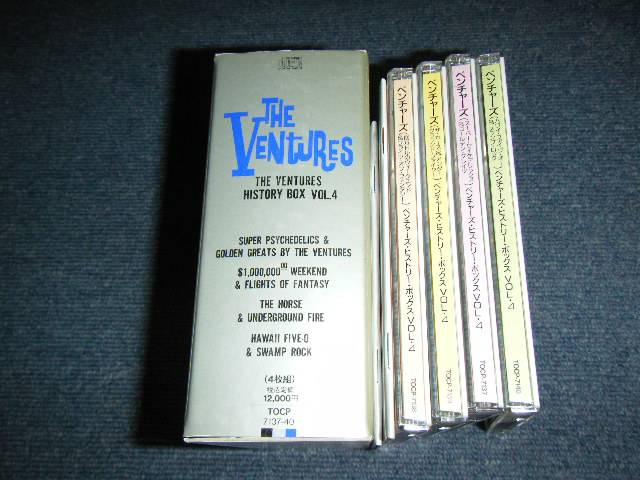 Photo: THE VENTURES - THE VENTURES HISTORY BOX VOL.4  / 1992 JAPAN ORIGINAL USED 4 CD BOXSET  With OBI