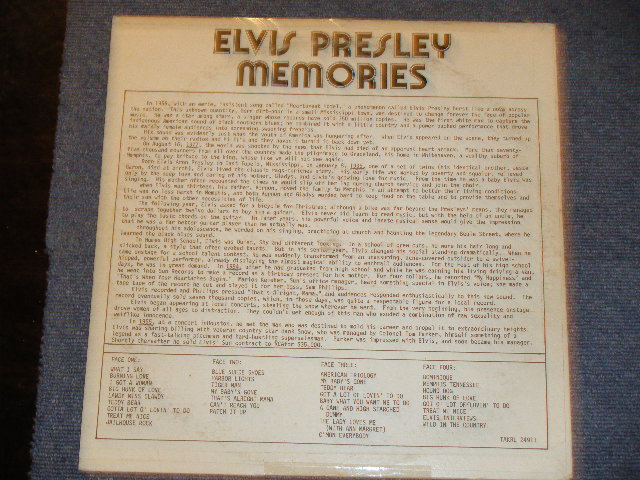 Photo: ELVIS PRESLEY -  MEMORIES / 1970's  ORIGINAL  COLLECTORS ( BOOT ) Used 2LP