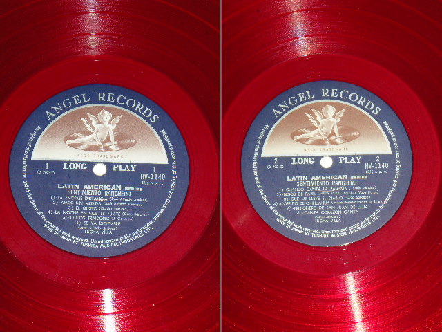 Photo: LUCHA BVILLA - SENTIMENTP RANCHERO  /  1960s JAPAN Original RED Vinyl WAX MINT- LP 