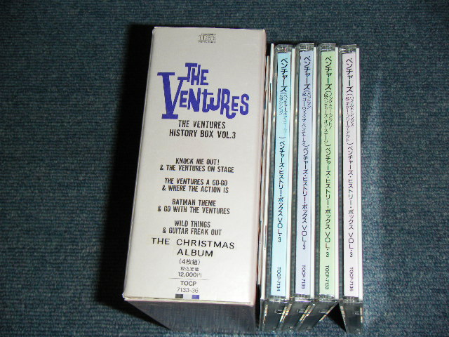 Photo: THE VENTURES - THE VENTURES HISTORY BOX VOL.3  / 1992 JAPAN ORIGINAL Used 4 CD BOXSET  With OBI