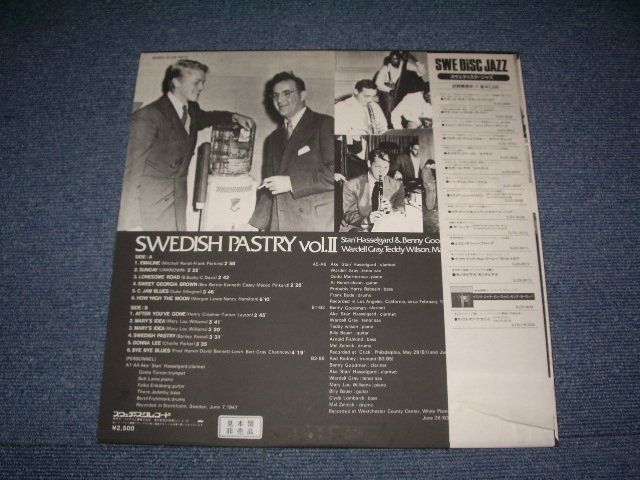 Photo: STAN HASSELGARD & BENNY GOODMAN With WARDELL GRAY, TEDDY WILSON, MARY LOU WILLIAMS - SWEDCISH PASTRY VOL.II / 1980  JAPAN WHITE LABEL PROMO Used LP With OBI 