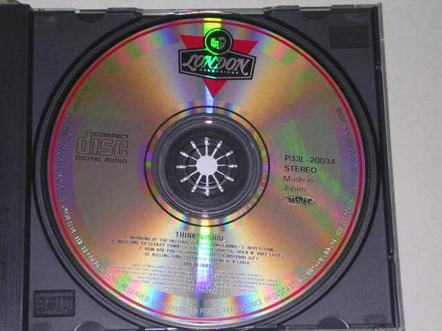 Photo: THE KINKS - THINK VISUAL / 1987 JAPAN ORIGINAL used CD With OBI 