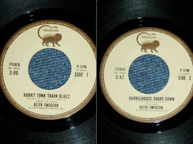 Photo: KEITH EMERSON - HONKY TONK TRAIN BLUES /  1976 JAPAN ORIGINAL Used 7"Single 