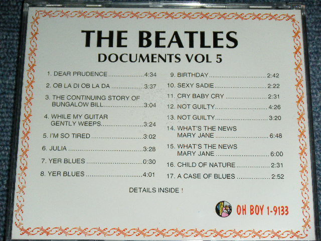 Photo: THE BEATLES - DOCUMENTS VOL.5  / 1991 GERMAN  Used COLLECTOR'S CD 