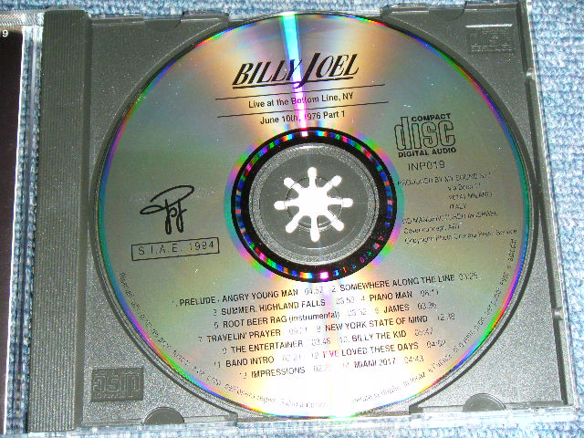 Photo: BILLY JOEL - LIVE IN NY '76 Part-1 / Used COLLECTOR'S CD  