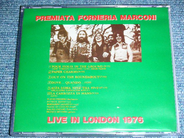 Photo: P.F.M. PREMIATA FORNERIA MARCONI - LIVE IN LONDON '76 / Brand New COLLECTOR'S CD Found Dead Stock 