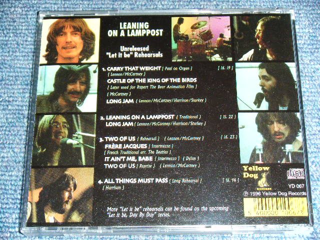 Photo: THE BEATLES - LEANING ON A LAMPPOST : UNLEASED "LET IT BE" REHARSALS / 1996 Used COLLECTOR'S CD 