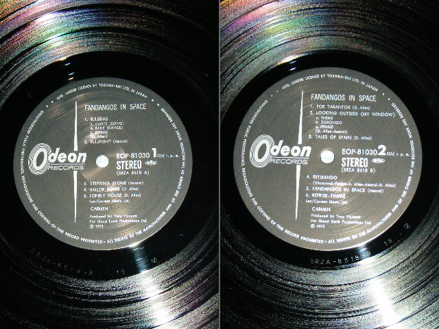 Photo: CARMEN - FANDANGOS IN SPACE  / 1973 JAPAN  ORIGINAL Used  LP With OBI & Booklet  