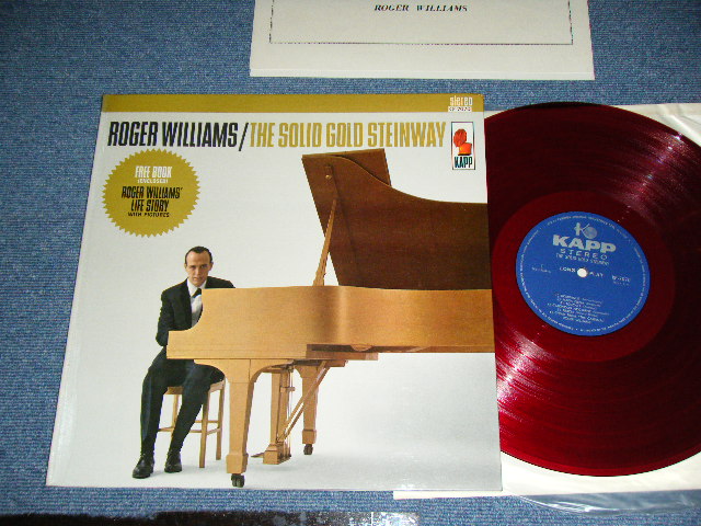 Photo1: ROGER WILLIAMS - THE SOLID GOLD STEINWAY : ROGER WILLIAMS LIFE STORY  / 1960's JAPAN  ORIGINAL RED WAX Vinyl + USA JACKET Used LP 