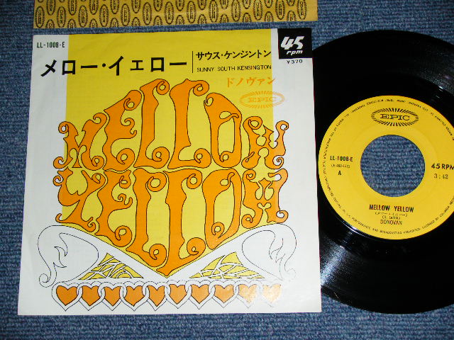 Photo1: DONOVAN -  MELLOW YELLOW  / 1966 JAPAN ORIGINAL Used  7"45 With PICTURE COVER 
