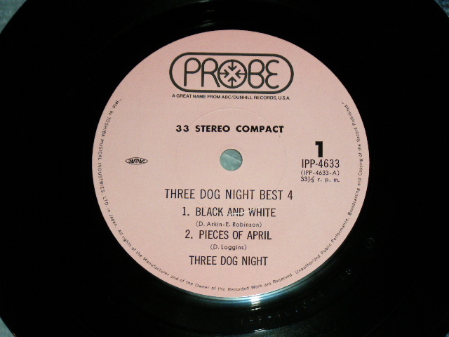 Photo: THREE DOG NIGHT - BEST 4  / 1970? JAPAN ORIGINAL Used 7" EP