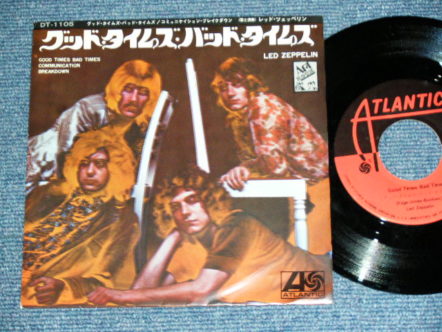 Photo1: LED ZEPPELIN - GOOD TIMES BAD TIMES  / 1969 JAPAN ORIGINAL Used 7" Single With PICTURE SLEEVE 