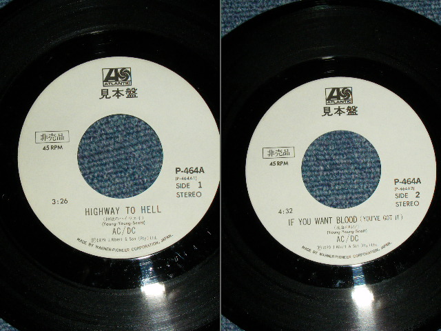 Photo: AC/DC - HIGHWAY TO KILL  / 1979 JAPAN ORIGINAL White Label PROMO  Used 7" Single With PICTURE COVER