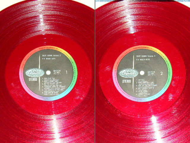 Photo: THE BEACH BOYS - SHUT DOWN  /  1960s  JAPAN ORIGINAL  RED WAX VINYL UsedLP 