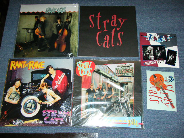 Photo: STRAY CATS  ストレイ・キャッツ - LP BOX   / 1996 JAPAN 3LPs BOX SET With OBI + EP + BOOKLET  + STICKER 