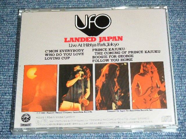 Photo: UFO - LANDED JAPAN : LIVE AT HIBIYA PARK,TOKYO /  Japan 1989 Original Used CD 