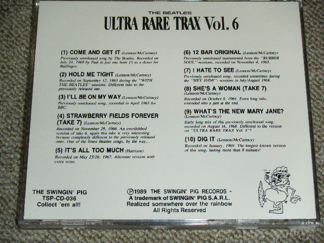 Photo: THE BEATLES -  ULTRA RARE TRAX VOL.6 / 1989 GERMAN ORIGINAL Brand New  COLLECTOR'S CD 