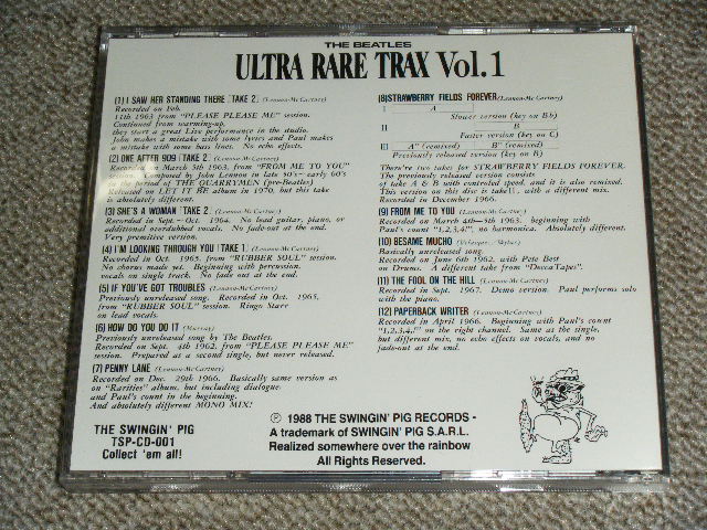 Photo: THE BEATLES -  ULTRA RARE TRAX VOL.1 ( 2nd Press "FULL COLOR" Jacket ) / 1988 GERMAN  Brand New  COLLECTOR'S CD 