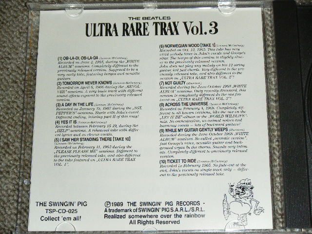 Photo: THE BEATLES -  ULTRA RARE TRAX VOL.3 / 1989 GERMAN ORIGINAL Brand New  COLLECTOR'S CD 