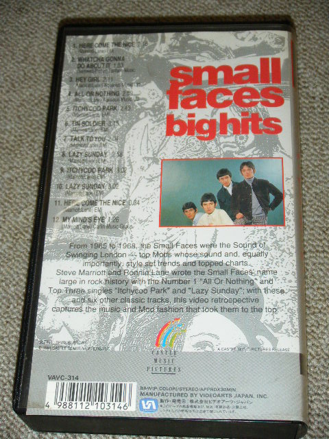 Photo: SMALL FACES - BIG HITS  / 1991 JAPAN Used  VIDEO 