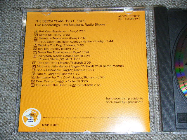 Photo: THE ROLLING STONES -  THE DECCA YEARS VOL.3 / 1989 ITALY ORIGINAL?  COLLECTOR'S (BOOT)  CD 