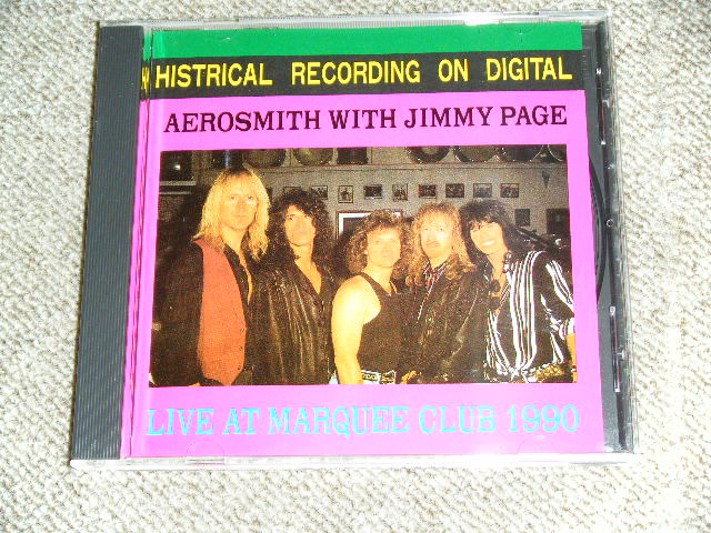 Photo1: AEROSMITH WITH JIMMY PAGE of LED ZEPPELIN - LIVE AT MARQUEE CLUB 1990  /  1995  COLLECTORS(BOOT) Brand New CD