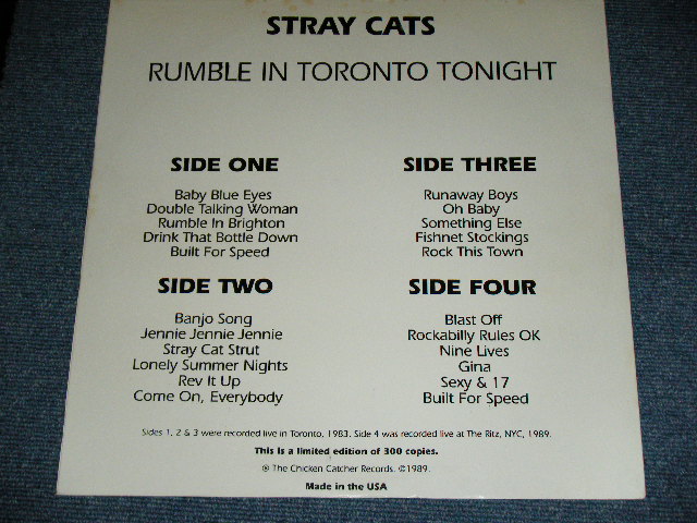 Photo: STRAY CATS  ストレイ・キャッツ - LIVE IN TORONTO1983 LIVE IN NEW YORK 1989 /  COLLECTORS ( BOOT ) Used 2LP  