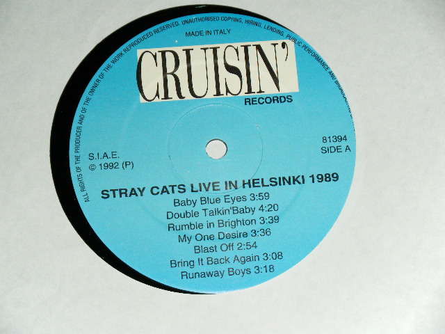 Photo: STRAY CATS  ストレイ・キャッツ - LIVE IN HELSINKI 1989 / COLLECTORS ( BOOT ) Brand New LP Found DEAD STOCK 
