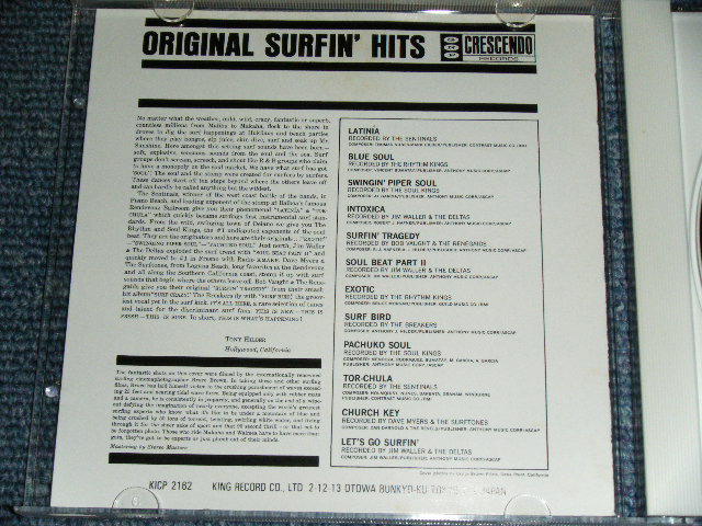 Photo: v.a. OMNIBUS ( The SENTINALS, The RHYTHM KINGS,ThE SOUL KINGS,The BREAKERS,JIM WALLER & The DELTAS,BOB VAUGHT & The RENRGAIDS,DAVE MYERS & The SURFTONES ) - オリジナル・サーフィン・ヒッツ ORIGINAL SURFIN' HITS  / 1991 JAPAN ORIGINAL used  CD With OBI 