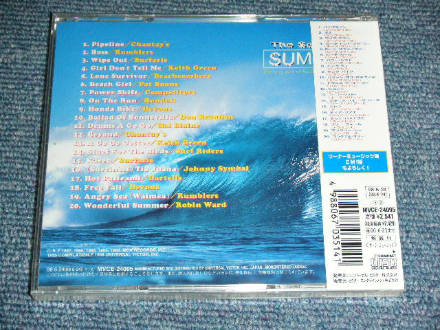 Photo: v.a. OMNIBUS ( CHANTAYS, RUMBLERS, SURFARIS, KEITH GREEN, BEACHCOMBERS, PAT BOONE, COMPETITORS, RONDELS, DEVONS, DON BRANDON, HAL BLAINE, SURF RIDERS, JOHNNY CYMBAL,DARTELLS, ROBIN WARD ) )  ) - サウンド・オブ・サマー ( ユニバーサルビクター編 )  THE SOUND OF SUMMER : THE VERY BEST OF SURFIN' & HOT ROD MUSIC ( UNIVERSAL VICTOR  ) / 1998 JAPAN ORIGINAL Brand New SEALED   CD With OBI 