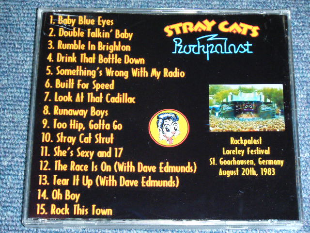 Photo: STRAY CATS ストレイ・キャッツ  - BACKPALAST ( LORELEY FESTIVAL ST.GOODHOUSEN, GERMANY August 20th 1983 )  /  COLLECTORS (  BOOT ) Brand New  CD-R 