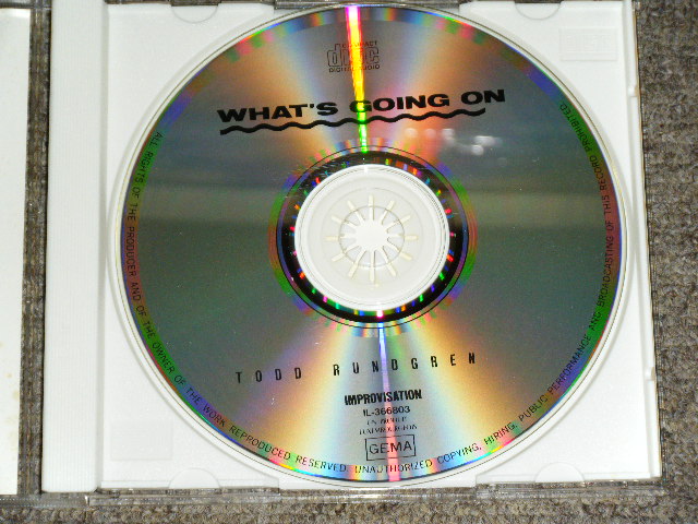Photo: TODD RUNDGREN - WHAT'S GOING ON : LIVE IN CHICAGO MAY 3.1990 /  ITALY COLLECTOR'S ( BOOT )  Used CD 