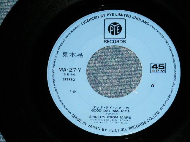 Photo: SPIDERS FROM MARS ( Ex : DAVID BOWIE'S Back Band ) - GOOD DAY AMERICA /  1976 JAPAN Original PROMO Used 7" Single  
