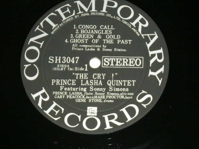 Photo: PRINCE LASHA QUINTET Featuring SONNY SIMMONS プリンス・ラッシャ・クインテット- THE CRY!　ザ・クライ ( Soft Cover )  / 1965 JAPAN ORIGINAL Used LP 