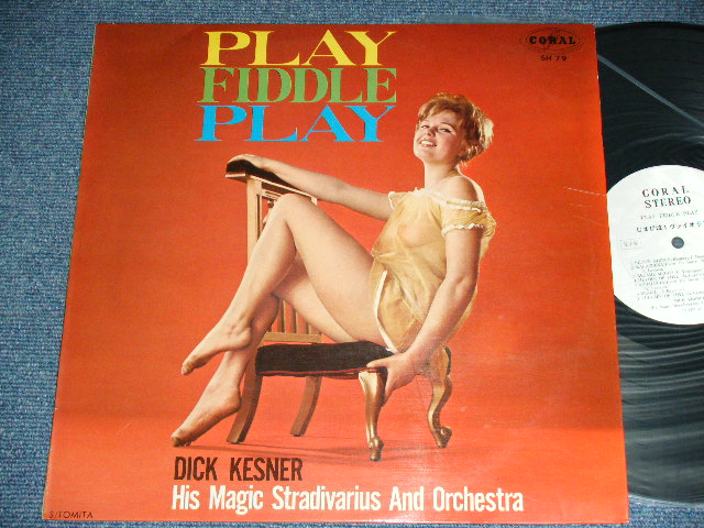 Photo1: DICK KESNER His Magic Stradivarius And Orchestra ディック・ケスナー - PLAY FIDDLER PLAY  むせび泣くヴァイオリン / 1964 JAPAN ORIGINAL White Label PROMO Used  LP