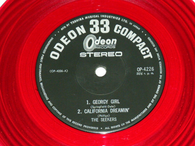 Photo: THE SEEKERS シーカーズ  - GEORGY GIRL  / 1960's JAPAN ORIGINAL RED WAX Vinyl Used 7"EP 