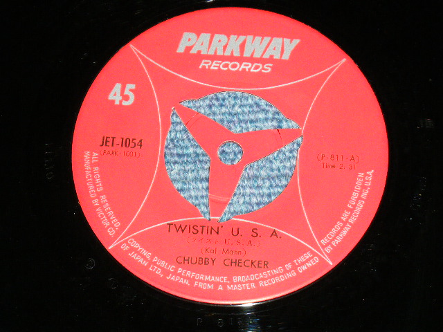 Photo: CHUBBY CHECKER - TWISTIN' U.S.A. / THE TWIST  ( Ex-/Ex++ ) / 1962 JAPAN ORIGINAL Used 7"Single 