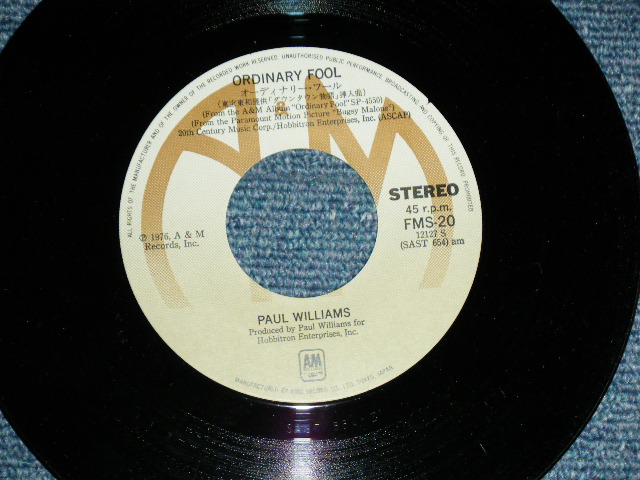 Photo: ost PAUL WILLIAMS - BUGSY MALONE / 1977 JAPAN ORIGINAL Used 7" Single With PICTURE SLEEVE