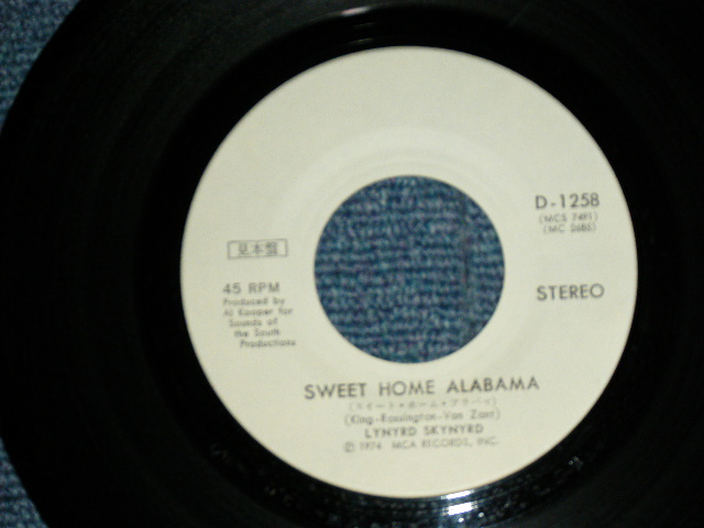 Photo: LYNYRD SKYNYRD レーナード・スキナード - SWEET HOME ALABAMA  / 1974 JAPAN ORIGINAL White Label PROMO  Used 7" Single With PICTURE COVER