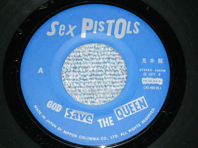 Photo: SEX PISTOLS セックス・ピストルズ - GOD SAVE THE QUEEN  / 1977 JAPAN ORIGINAL Blue Label PROMO  Used 7" Single 