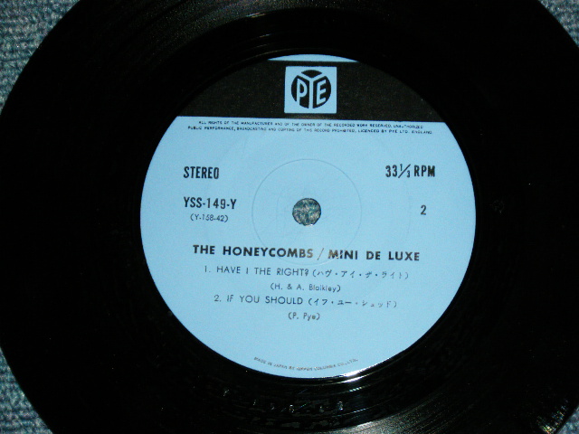 Photo: THE HONEYCOMBS ハニーカムズ-  MINI DE LUXE / 1970 JAPAN ORIGINAL Used 33 rpm 7" EP  With PICTURE SLEEVE 