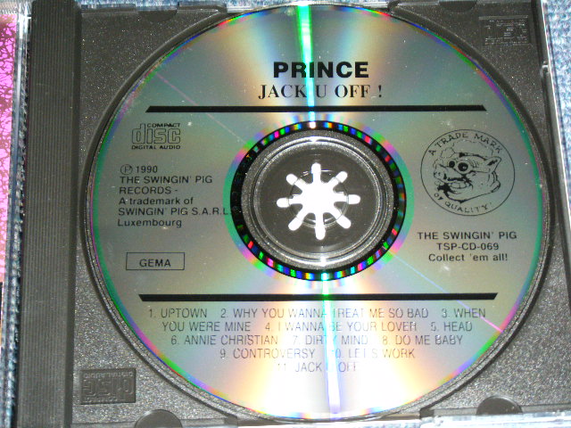 Photo: PRINCE プリンス - JACK U OFF! / 1990 GERMAN Original COLLECTORS (BOOT) Used CD