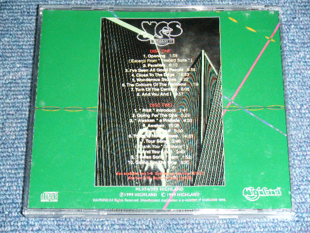 Photo: YES - SWAN LAKE STORIES : WORLD TOUR 1977 / 1999  COLLECTORS (BOOT) Used 2-CD