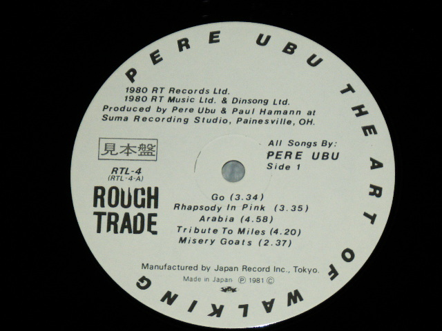 Photo: PERE UBU - THE ART OF WALKING ( with POSTER )  / 1981 ORIGINAL White Label PROMO Used LP With OBI 